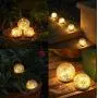 NC&APAUS Outdoor Solar Garden Lights 2 Packs Cracked Glass Balls In-Ground Solar Waterproof Lights Outdoor Solar Lamp for Lawn Patio Yard