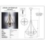 Luxury Farmhouse Chandelier, Medium Size: 24''H x 18.25''W, with Rustic Style Elements, Wood Grain Metal with Antique Black Finish, UQL2962 from The Swansea Collection by Urban Ambiance