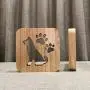 Creative 3D Dog Wooden Lamp, LED Table Light USB Power Cartoon Nightlight Desk lamp Home Bedroom Decor Lamp, Gift for Kids Adult Girls Boys Bedroom Living Room Nightstand