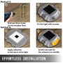 Happybuy Driveway Lights, Solar Driveway Lights, 6 LEDs Waterproof Wireless Dock Lights, 4-Pack