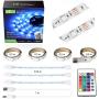 LE LED Strip Lights for TV, 6.56Ft RGB Color Changing TV Backlights with Remote, USB Powered Bias Lighting for 32-65 Inch TV, PC, Mirror LE LED Strip Lights for TV, 6.56Ft RGB Color Changing TV Backlights with Remote, USB Powered Bias Lighting for 32-65 Inch TV, PC, Mirror