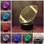 Sport Rugby Creative 3D LED Lamp Night Light American Football Soccer Race for Man Boy Table Desk Light Baby Kid Home Bedroom Xmas Gift Birthday Colorful Flash USB Plug Energy-Saving Lamps