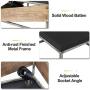 Rustic Flush Mount Ceiling Light Fixture, 2-Light Metal and Solid Wood Square Industrial Ceiling Lighting Fixtures for Farmhouse Hallway Living Dining Room Bedroom Kitchen Balcony Entryway