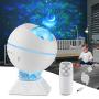 KOOVON Night Light Star Projector, 3 in 1 Galaxy Light Projector with Moon, Star, LED Moving Nebula Cloud for Kids Baby Bedroom/Game Rooms/Home Theatre, Built-in Voice Control, 120° Adjustable Angle