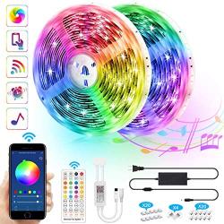 Alexa LED Strip Lights 65.6ft, LUMAND Smart WiFi RGB Light Strips with App and Remote Control,Music Sync Color Changing Light Kit for Bedroom Home Party Decoration