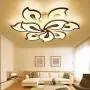 LAKIQ Modern LED Ceiling Light Flush Mount Multi Lights Acrylic Close to Ceiling Chandelier Lighting Fixture Flower Shade for Living Room Bedroom Dining Room (9 Lights, White Light)