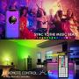 Strip Lights for Bedroom,JUOYOU 32.8Ft RGB LED Strip Lights with Remote, 5050 300LEDs Flexible LED Tape Light Kit with 44 Key RF 12V Power Supply for Room, Kitchen,DIY Decoration