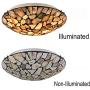 Artzone 12'' Flush_Mount_Light, Natual-Stone-Ceiling-Lights, 2-Light Mosaic Ceiling Light, Ceiling Mount Light, Kitchen Light Fixture