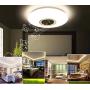 Upgrade 36W,60W,72W,80W LED Ceiling Lights with Bluetooth Speaker Smartphone APP, Dimmable 15-inch ,20Inches Music RGBW Color Temperature Adjustable, Fluorescent Equivalent, Round Flush Mount Light Fixture