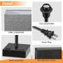 Touch Control Table Lamp, SOLMORE 3 Way Dimmable Bedside Table Lamp, with AC Outlet & 2 Charging USB Ports Fabric Shade Modern Lamp for Bedroom Office Living Room,60W Equivalent LED Bulb Included