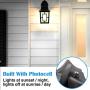 Dusk to Dawn Sensor Outdoor Wall Lantern, LED Bulb Included, Porch Light, Outdoor Light Lamps, Black Wall Sconce for Entryway Doorway Yard,Black,9031,2 Pack