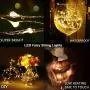 LED String Lights 20 Pack 3.3Ft 10 LED Fairy Lights Battery Operated Flexible Copper Wire Decorative Lights for Halloween Christmas Bedroom Patio Wedding Party (Warm White)