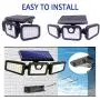 Solar Security Lights,3 Adjustable Head with Solar Motion Sensor Lights Outdoor IP65 Waterproof,74 LED Solar Flood Lights 270°Wide Angle Illumination for Yard,Garden,Garage and Pathway -2 Pack