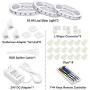 50ft Led Strip Light, CNSUNWAY 15m 450LEDs 5050 RGB Led Rope Kit with 44 Keys RF Remote Controller Flexible Color Changing Tape Light 24V Power Supply for Kitchen Bedroom Bar DIY Decoration Party