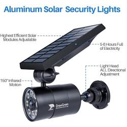 Solar Motion Sensor Light Outdoor Aluminum, 1400-Lumens 9W LED(130W Equi.), 2-Mode Spotlight, Solar Flood Emergency Security Lights for Driveway Patio Path Garden, 160-Week 100% Free Replacement