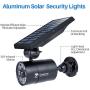 Solar Motion Sensor Light Outdoor Aluminum, 1400-Lumens 9W LED(130W Equi.), 2-Mode Spotlight, Solar Flood Emergency Security Lights for Driveway Patio Path Garden, 160-Week 100% Free Replacement