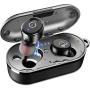 TOZO T10 Bluetooth 5.0 Wireless Earbuds with Wireless Charging Case IPX8 Waterproof TWS Stereo Headphones in Ear Built in Mic Headset Premium Sound with Deep Bass for Sport Black