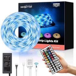 Daybetter Led Strip Lights 16.4ft Waterproof Color Changing Led Lights with Remote Controller