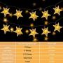 Solar Star String Lights 59 Ft 110 LED, Outdoor String Light Solar and USB Powered, 8 Modes Decorative LED Twinkle Fairy Light Waterproof for Garden, Patio, Wedding, Party, Christmas Tree (Warm White)