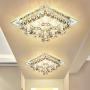 Modern K9 Crystal Raindrop Chandelier Lighting Flush Mount LED Ceiling Light Fixture Pendant Lamp for Dining Room Bathroom Bedroom Livingroom G9 Bulbs Required 18cm18cm7.5cm