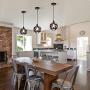 Industrial Pendant Light Fixtures Orb Chandelier 1 Light Bronze Chandeliers for Dining Room