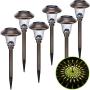 Solar Pathway Lights Outdoor, 6 Pack Metal Glass Solar Garden Lights LED Stainless Steel Bronze Decorative Landscape Lighting for Walkway, Driveway, Patio, Lawn, Yard Solar Pathway Lights Outdoor, 6 Pack Metal Glass Solar Garden Lights LED Stainless Steel Bronze Decorative Landscape Lighting for Walkway, Driveway, Patio, Lawn, Yard