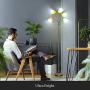 Brightech Medusa LED Floor Lamp - Multi Head Adjustable Tall Pole Standing Reading Lamp for Living Room, Bedroom, Kids Room - Includes LED bulbs and White & Colored Interchangeable Shades – Brass/Gold Brightech Medusa LED Floor Lamp - Multi Head Adjustable Tall Pole Standing Reading Lamp for Living Room, Bedroom, Kids Room - Includes LED bulbs and White & Colored Interchangeable Shades – Brass/Gold