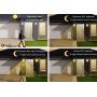 Cloudy Bay Indoor & Outdoor Motion Sensor LED Outdoor Wall Light with Photocell,3000K/4000K/5000K Adjustable,Dual-Bright, Maintain 30% Brightness at Night, 15W 1000lm Porch Light, Brushed Nickel
