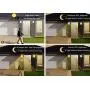 Cloudy Bay Indoor & Outdoor Motion Sensor LED Outdoor Wall Light with Photocell,3000K/4000K/5000K Adjustable,Dual-Bright, Maintain 30% Brightness at Night, 15W 1000lm Porch Light, Brushed Nickel