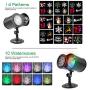 Christmas Projector Lights,2020 New Version No Slide 2 in 1 Ocean Wave Projector with 14 Moving Patterns & 10 Ocean Waves IP65 Waterproof LED Xmas Theme Indoor/Outdoor Decorative Light with Remote