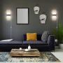 Modern Wall Sconce Plug in 15W, Set of 2 Wall Sconces Plug in Warm White, Acrylic Material Wall Mounted Wall Lights sconces Wall Lighting with 170cm Plug in Cord and On/Off Switch