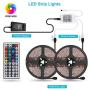 LED Strip Light 32.8ft 300LEDs SMD 5050 RGB Rope Lighting Color Changing Full Kit with 44-Keys IR Remote Controller & Power Supply Led Strip Lights for Home Kitchen Bed Room Decoration