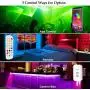 LED Lights for Bedroom 50ft,LED Light Strip Music Sync Color Changing 5050 RGB Light Strips for Room with Bluetooth Remote Controlled LED Lights for Bedroom TV, Party, Home