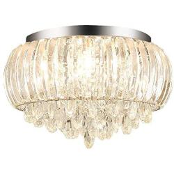 Modern Chandelier Crystals Ceiling Pendant Lighting Flush Mount Ceiling Light Crystal Ball Light Fixture for Hallway Bedroom Living Room Kitchen Island Dining Room (D 50cm/ 8-Light)