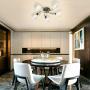 Garwarm Semi Flush Mount Ceiling Light Fixture Modern Ceiling Lamp Chandelier Pendant Light for Bedroom Dining Room Kitchen, Chrome