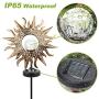 Sun Solar Lights Outdoor, NIORSUN Solar Lights Garden Decorative Metal Stakes Waterproof for Yard, Lawn, Walkway, Flowers
