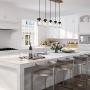 Kitchen Island Lighting,5-Lights Farmhouse Chandeliers for Dining Rooms,Mason Jar Lights Pendant Lighting for Kitchen Island