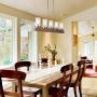 Farmhouse Wood Chandelier, 5-Light Linear Chandeliers for Dining Rooms, L42.9 x W3.9''x H9.4''