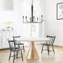 Kitchen Island Lighting, Ceiling Lights, Black Modern Chandelier Over Dining Room Hanging, 6-Light Farmhouse Light Fixture for Living Room, Foyer, Entryway, Bedroom