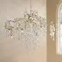 Branches Silver Champagne Large Chandelier 31'' Wide Modern Clear Crystal Strands 8-Light Fixture for Dining Room House Foyer Kitchen Island Entryway Bedroom Living Room - Possini Euro Design