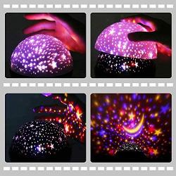 Star Night Light Projector, Rotating 9 Color Options Romantic Night Light Star Lamp, Galaxy Light Projector For Bedroom, Kids Projector for 6-12 Baby Girl, Star Projector