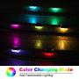 CHINLY Solar Deck Lights 12-Pack Outdoor Waterproof led, Warm White & Color Changing, Fence Post Solar Lights for Stairs, Fence, Deck, Garden, Patio Yard, Porch and Step