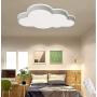 LAKIQ Modern Dimmable Acrylic LED Lights with Remote Creative Cloud Shape Children Room Flush Mount Ceiling Lighting Fixture for Kids Bedroom Kindergarten Living Room(21.5,Stepless Dimming)