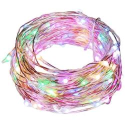 Ehome 100 LED 33ft/10m Starry Fairy String Light, Waterproof Decorative Copper Wire Lights for Indoor, Bedroom Festival Christmas Wedding Party Patio Window with USB Interface (Multi Color)