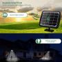 Solar Security Lights Outdoor, LED Solar Motion Sensor Light , GLORIOUS-LITE Rechargeable 1000lm Flood Light, 2400mAh Battery, 5500K, IP65Waterproof for Garage, Yard, Porch, Entryways - Black