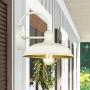 Odeums Farmhouse Barn Lights, Outdoor Wall Lights, Exterior Wall Lamps, Industrial Wall Lighting Fixture, Wall Mount Light in Beige Finish with Copper Interior (1 Pack) Odeums Farmhouse Barn Lights, Outdoor Wall Lights, Exterior Wall Lamps, Industrial Wall Lighting Fixture, Wall Mount Light in Beige Finish with Copper Interior (1 Pack)