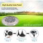 Solar Ground Lights - 10 Packs 8 LED Outdoor Solar Disk Lights Waterproof In-Ground Garden Sidewalk Lights Solar Powered Landscape Lighting for Lawn Patio Pathway Yard Deck Walkway (Warm White)