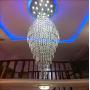 High Ceiling Chandelier Crystals Modern Raindrop Chandeliers Luxury Large Staircase Lighting Foyer Flush Mount Ceiling Light Fixture for Living Room Hotel Hallway