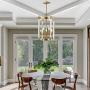 Hanging Pendant Light Fixture-8 Light Rectangle Clear Brass Modern Chandelier for Dining Room, Bedroom, Foyer and Entryway Hanging Pendant Light Fixture-8 Light Rectangle Clear Brass Modern Chandelier for Dining Room, Bedroom, Foyer and Entryway