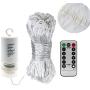 Battery Operated Led Net Mesh Lights,9.8ft x 6.6ft 200 Warm White LEDs,Outdoor String Decorative Lights for Window Wall Sweetheart Table Background Camping Beach [Remote,8 Mode,Timer,Dimmable]